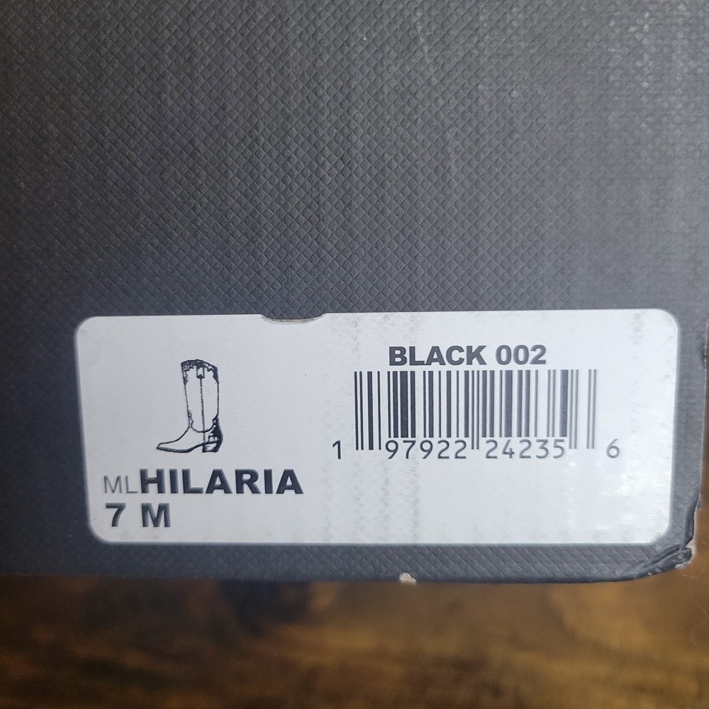 Marc Fisher Women's Hilaria Knee High Boot Black Cowboy Size 7M Festival New Box - Picture 8 of 9